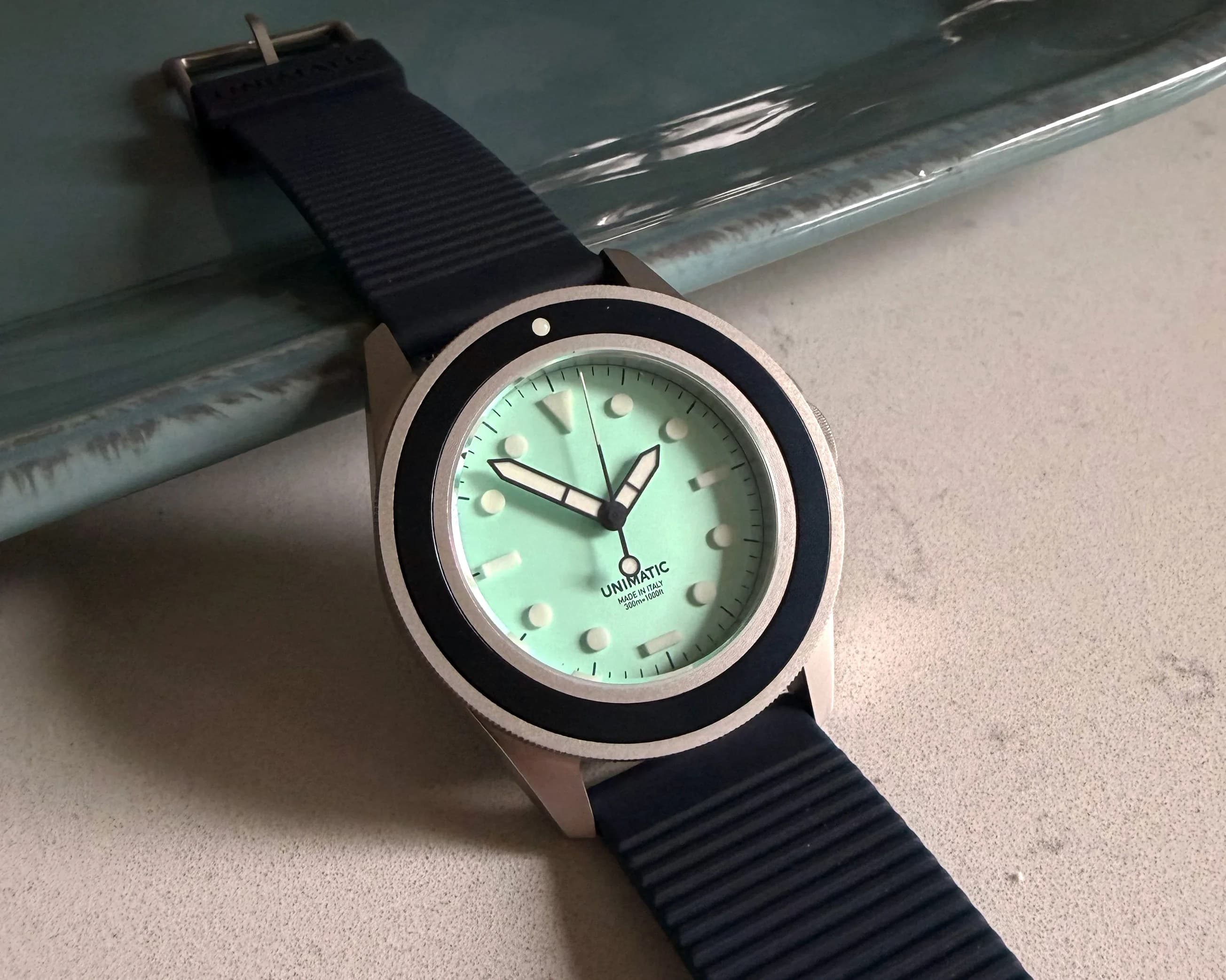 Unimatic Modello Uno Pool: The Dive Watch Hiding a Rare Secret Behind Its Stunning Turquoise Dial